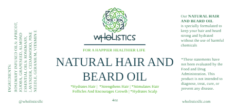 Natural Beard and Hair Oil